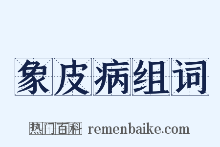 象皮病组词是什么意思的图片